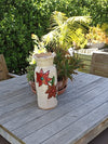 Ceramic Floral Planter for Outdoor Decor, Home Decor, Shelf Decor, Mexican Pottery, Handmade Flower Pot or Indoor Planter, Dried Flower Vase