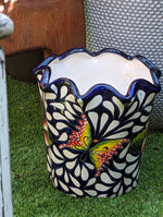 Talavera Flower Pot, Stunning Garden Decor & Yard Art, Ceramic Planter, Handmade Mexican Pottery, Eye-catching Porch Decor or Indoor Planter