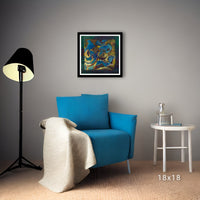Art Print Wall Decor, Santa Fe Contemporary Street Art for Gallery Wall or Home Decor, Frameable Fine Art Print for Walls & Room Decor