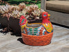 Talavera Chicken Ceramic Planter & Colorful Flower Pot, Handmade Outdoor Yard Decor or Indoor Plant Pot, Colorful Mexican Garden Decor