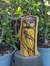 Barn Owl Garden Statue, Owl Wall Art, Barn Owl Decor, Chainsaw Art, Carved Owl Statue, Owl Decorations, Outdoor Garden Statue