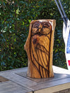 Barn Owl Garden Statue, Owl Wall Art, Barn Owl Decor, Chainsaw Art, Carved Owl Statue, Owl Decorations, Outdoor Garden Statue