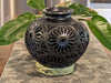 Decorative Centerpiece, Stunning Dried Flower Vase Black Pottery Home Decor, Handmade Mexican Pottery of San Bartolo, Oaxaca, Indoor Decor