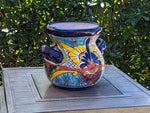 Stunning 10.5" Round Planter, Talavera Ceramic Flower Pot, Handmade Pottery, Outdoor Garden Decor, Indoor Home Decor, Unique Gift