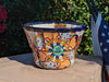 Talavera Pottery, Large Planter Pot 17" Wide, Ceramic Indoor Outdoor Flower Pot, Handmade In Mexico