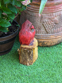 Northern Cardinal Garden Decor, Chainsaw Yard Art, Handmade Chainsaw Statue