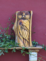 Barn Owl Garden Statue, Owl Wall Art, Barn Owl Decor, Chainsaw Art, Carved Owl Statue, Owl Decorations, Outdoor Garden Statue