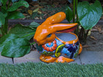 Rabbit Planter, Talavera Pottery, Colorful Ceramic Plant Pot, Indoor Home Decor, Outdoor Garden Decor, Hand Painted Mexican Yard Decor