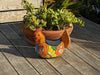 Chicken Flower Pot, Ceramic Talavera Planter, Handmade Mexican Pottery Home Decor - Indoor Planter or Outdoor Pot, Small Planter Pot