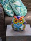 Owl Planter, Talavera Pottery, Mexican Ceramic Planter & Colorful Indoor Flower Pot or Outdoor Owl Decor, Plant Pot Home Decor, Owl Gift