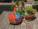 Halloween Pumpkin Decor, Jack-o-Lantern for Trick or Treat Party, Holiday Decor or Seasonal Yard Decor, Handmade Mexican Talavera Pottery