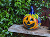 Halloween Pumpkin Decor, Jack-o-Lantern for Trick or Treat Party, Holiday Decor or Seasonal Yard Decor, Handmade Mexican Talavera Pottery