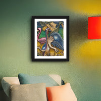 Wall Decor Art Print: Wading Birds | Frameable Gallery Wall Art and Fine Art Print for Living Room Wall Decor, Mexican Art Home Decor