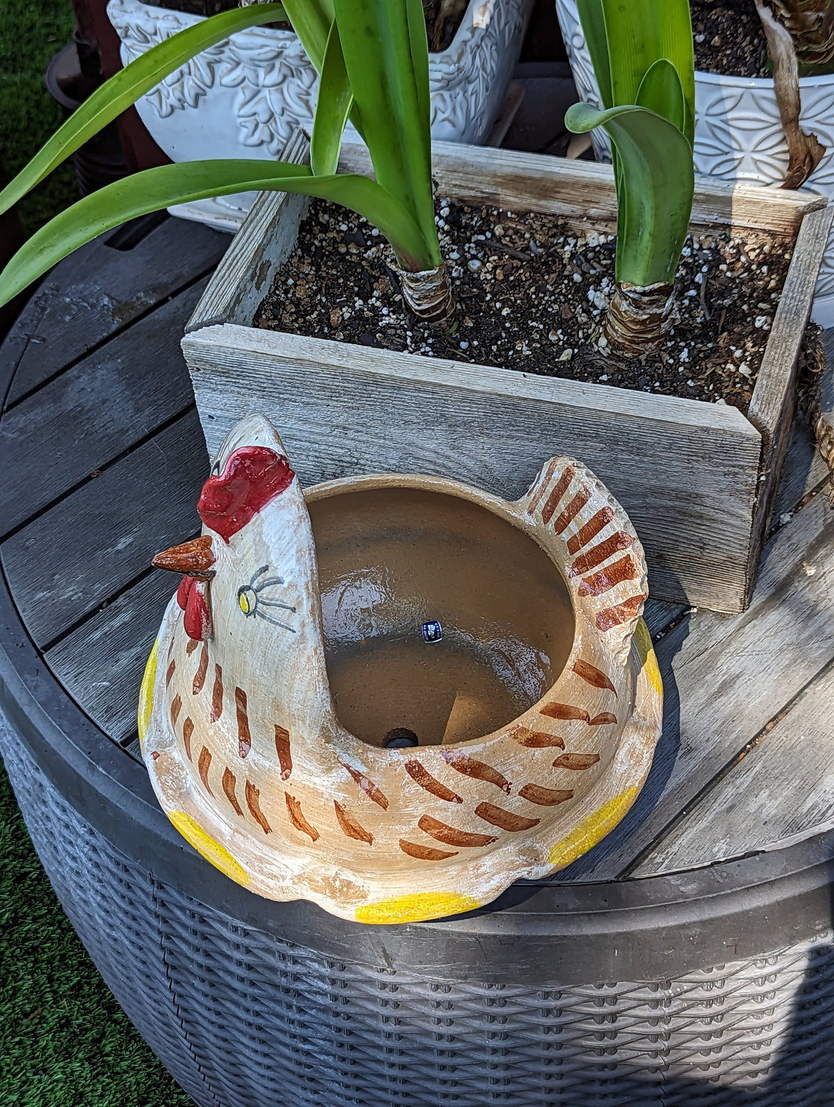 chicken planter pot Chicken Planter, Ceramic Flower Pot, Handmade Mexican Pottery of Atzom – LUV2BRD
