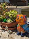 Cute Dog Flower Pot, Talavera Planter, Dog Decor, Flower Pots Outdoor, Dog Decorations, Handmade Mexican Talavera Pottery, Cute Dog Gifts