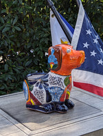 Cute Dog Flower Pot, Talavera Planter, Dog Decor, Flower Pots Outdoor, Dog Decorations, Handmade Mexican Talavera Pottery, Cute Dog Gifts