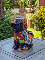 Cute Dog Flower Pot, Talavera Planter, Dog Decor, Flower Pots Outdoor, Dog Decorations, Handmade Mexican Talavera Pottery, Cute Dog Gifts