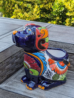 Cute Dog Flower Pot, Talavera Planter, Dog Decor, Flower Pots Outdoor, Dog Decorations, Handmade Mexican Talavera Pottery, Cute Dog Gifts