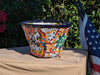 Talavera Pottery, Large Planter Pot 17" Wide, Ceramic Indoor Outdoor Flower Pot, Handmade In Mexico