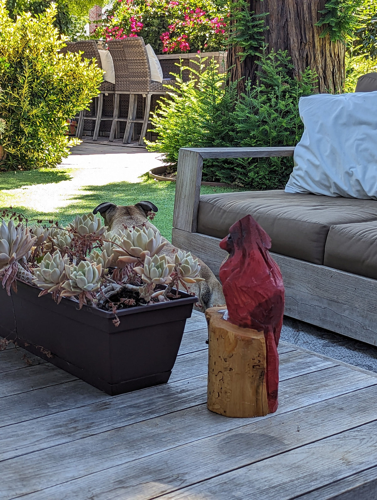 Northern Cardinal Garden Decor, Chainsaw Yard Art, Handmade Chainsaw Statue