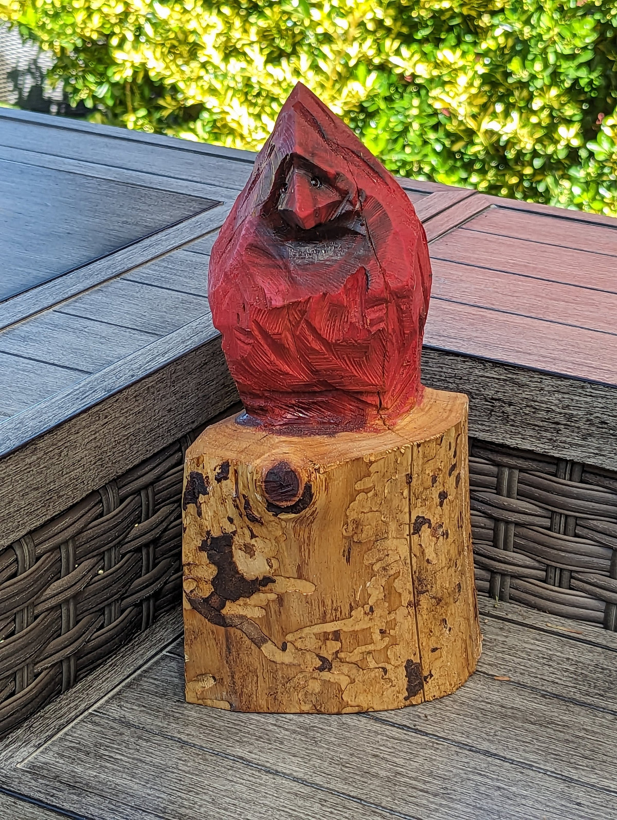 Northern Cardinal Garden Decor, Chainsaw Yard Art, Handmade Chainsaw Bird Statue