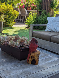 Northern Cardinal Garden Decor, Chainsaw Yard Art, Handmade Chainsaw Bird Statue