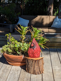 Northern Cardinal Garden Decor, Chainsaw Yard Art, Handmade Chainsaw Bird Statue