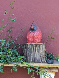 Northern Cardinal Garden Decor, Chainsaw Yard Art, Handmade Chainsaw Bird Statue
