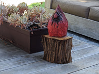 Northern Cardinal Garden Decor, Chainsaw Yard Art, Handmade Chainsaw Bird Statue