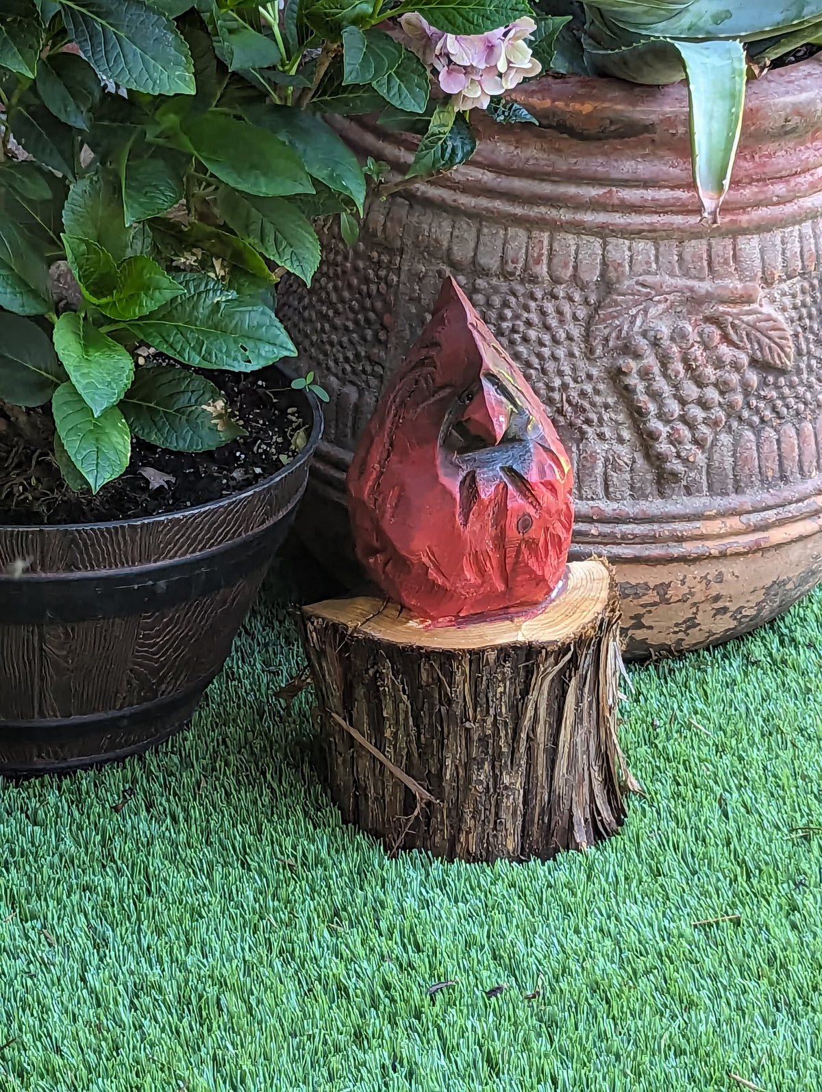 Northern Cardinal Garden Decor, Chainsaw Yard Art, Handmade Chainsaw Bird Statue