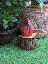 Northern Cardinal Garden Decor, Chainsaw Yard Art, Handmade Chainsaw Bird Statue