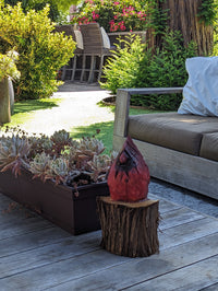 Northern Cardinal Garden Decor, Chainsaw Yard Art, Handmade Chainsaw Bird Statue