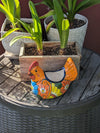 Chicken Flower Pot, Ceramic Talavera Planter, Handmade Mexican Pottery Home Decor - Indoor Planter or Outdoor Pot, Small Planter Pot