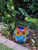 Owl Planter, Talavera Pottery, Mexican Ceramic Planter & Colorful Indoor Flower Pot or Outdoor Owl Decor, Plant Pot Home Decor, Owl Gift