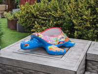 Talavera Turtle Planter, Handmade Mexican Pottery for Succulents or Flowers or Garden Decor, Ceramic Flower Pot for Outdoor or Home Decor