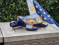 Talavera Turtle Planter, Handmade Mexican Pottery for Succulents or Flowers or Garden Decor, Ceramic Flower Pot for Outdoor or Home Decor