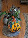 Halloween Pumpkin Decor, Jack-o-Lantern for Trick or Treat Party, Holiday Decor or Seasonal Yard Decor, Handmade Mexican Talavera Pottery