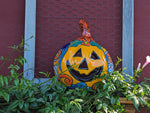 Halloween Pumpkin Decor, Jack-o-Lantern for Trick or Treat Party, Holiday Decor or Seasonal Yard Decor, Handmade Mexican Talavera Pottery