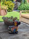 Cute Dog Flower Pot, Talavera Planter, Dog Decor, Flower Pots Outdoor, Dog Decorations, Handmade Mexican Talavera Pottery, Cute Dog Gifts