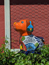 Cute Dog Flower Pot, Talavera Planter, Dog Decor, Flower Pots Outdoor, Dog Decorations, Handmade Mexican Talavera Pottery, Cute Dog Gifts