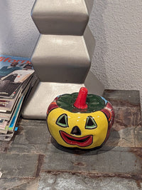 Halloween Pumpkin Decor, Jack-o-Lantern for Trick or Treat Party, Holiday Decor or Seasonal Yard Decor, Handmade Mexican Talavera Pottery