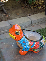 Colorful Frog Flower Pot, Ceramic Planter, Talavera Pottery, Indoor Outdoor Planter, Talavera Pot, Mexican Planter, Small Pot