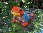 Colorful Frog Flower Pot, Ceramic Planter, Talavera Pottery, Indoor Outdoor Planter, Talavera Pot, Mexican Planter, Small Pot