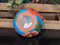 Halloween Pumpkin Decor, Jack-o-Lantern for Trick or Treat Party, Holiday Decor or Seasonal Yard Decor, Handmade Mexican Talavera Pottery