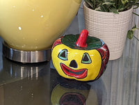 Halloween Pumpkin Decor, Jack-o-Lantern for Trick or Treat Party, Holiday Decor or Seasonal Yard Decor, Handmade Mexican Talavera Pottery