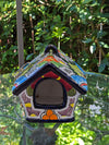 Ceramic Bird Feeder, Talavera Pottery, Decorative Outdoor Hanging Feeder Station, Handmade Mexican Pottery, Attract Wild Birds