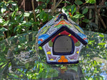 Ceramic Bird Feeder, Talavera Pottery, Decorative Outdoor Hanging Feeder Station, Handmade Mexican Pottery, Attract Wild Birds