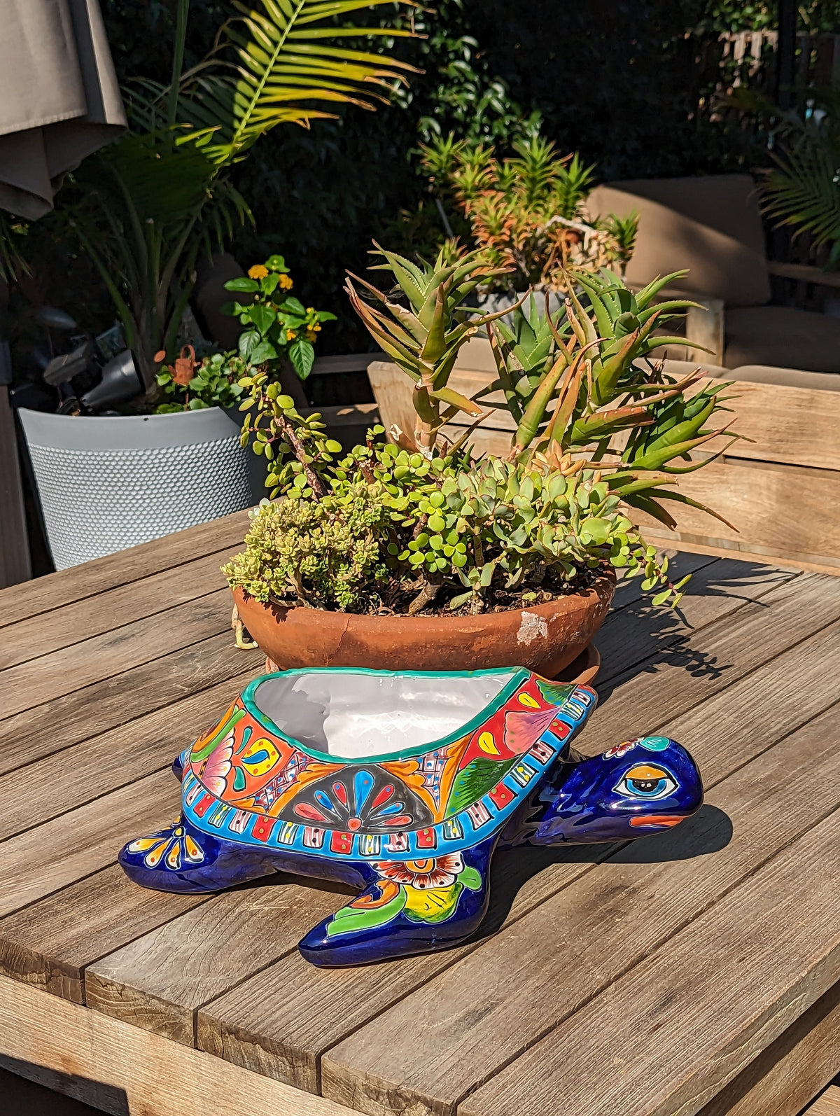 mexican style pots for plants Talavera Turtle Planter, Handmade Mexican Pottery for Succulents or Fl – LUV2BRD