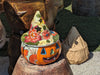 Pumpkin Halloween Talavera Pottery, Decorative Pumpkin, Handmade Mexican Talavera Art, Fall Garden Decor, Talavera Halloween Decor, Large