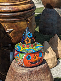 Pumpkin Halloween Talavera Pottery, Decorative Pumpkin, Handmade Mexican Talavera Art, Fall Garden Decor, Talavera Halloween Decor, Large